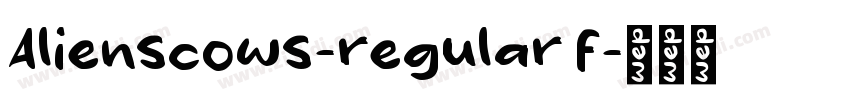 Alienscows-regular f字体转换
